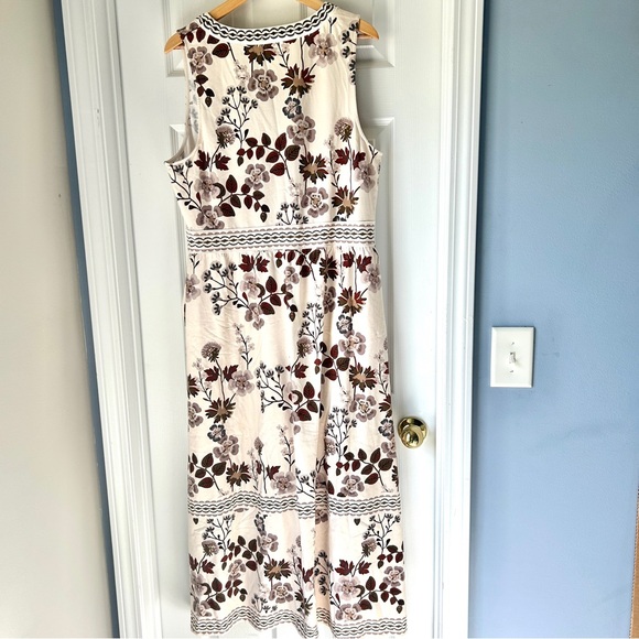 Spartina 449 Gabrielle Midi Dress Floral Vine XL - Picture 4 of 7